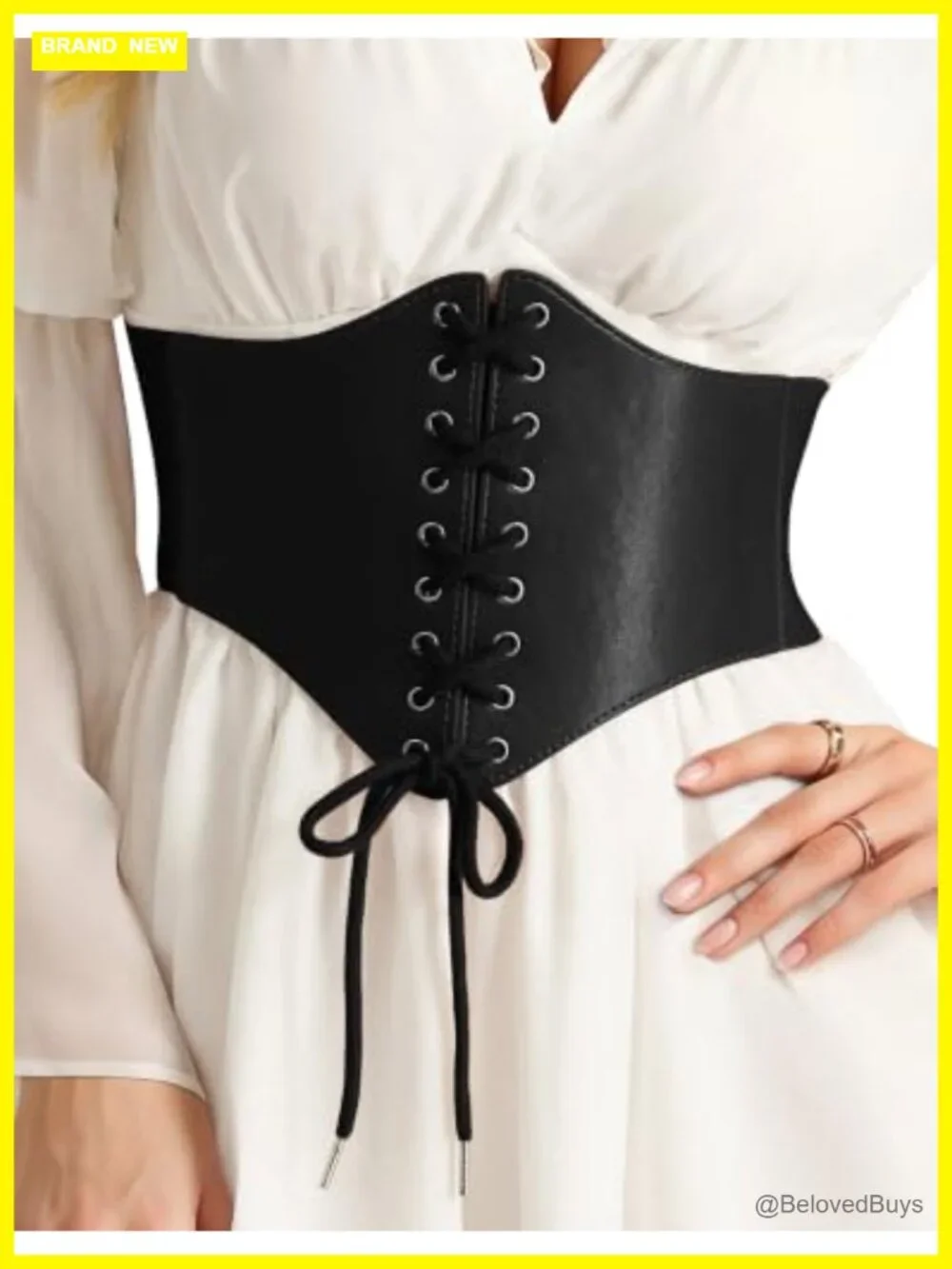 Scarlet Darkness Women's Faux Leather Corset Belt Vintage Pirate
